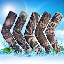 Кожа УФ Защитная нейлоновая эластичная фальшивая, временная татуировка рукава руки чулки дизайн тело прохлада мужчины унисекс Мода руки теплые