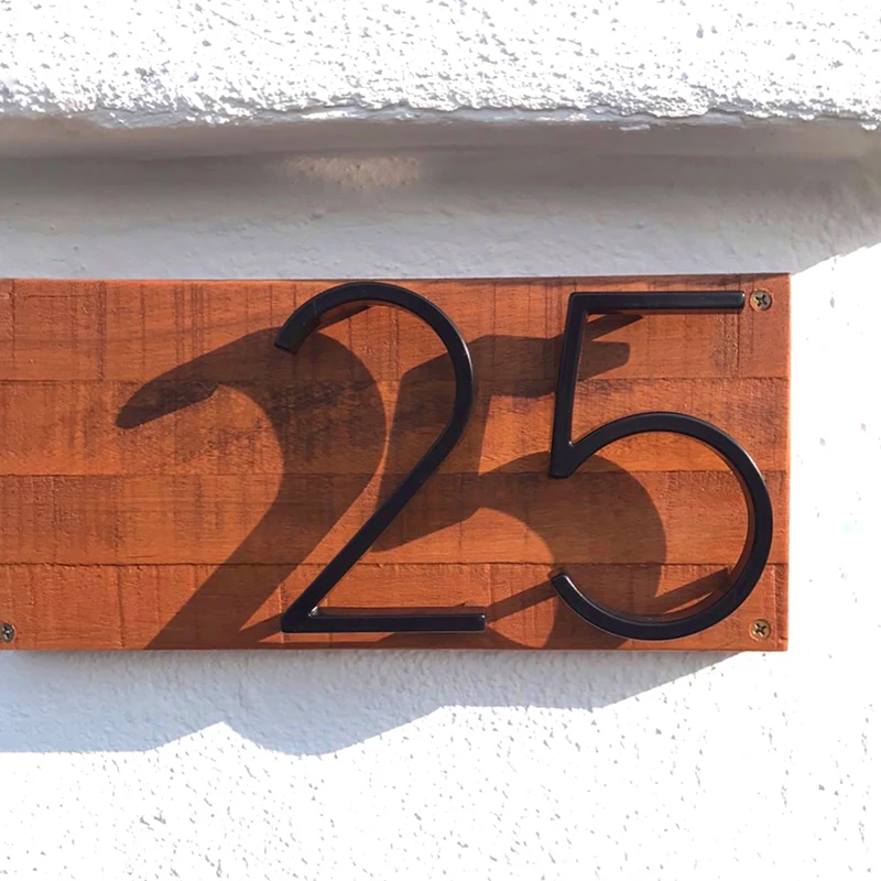 12cm Big 3D Modern House Number Door Home Address Numbers for House Number Digital Door Outdoor Sign Plates 5 Inch. #0-9 Black