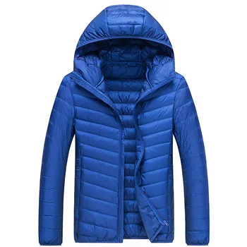 

Mens hot sale autumn winter down coat thin warm white duck boy Pure color Frivolous Down Jackets