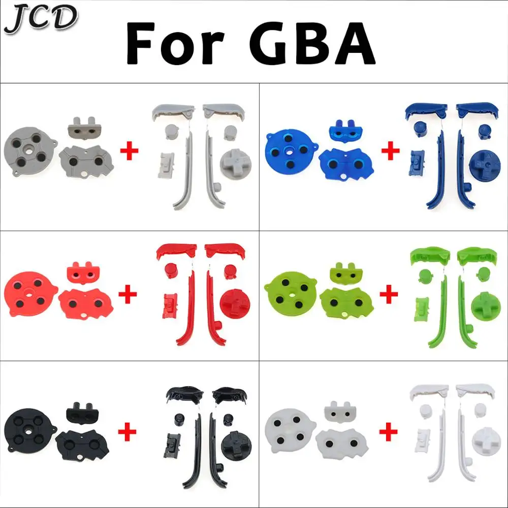

JCD Buttons and Accessory For Gameboy Advance Replacement Keypads L R A B Button For GBA D Pads Power ON OFF Button