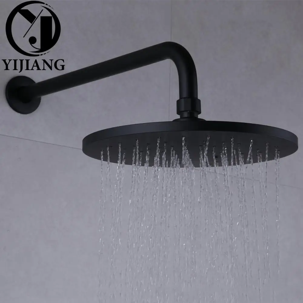 Черный круглый топ спрей настенный разделенный скрытый медный комплект для душевой(YJ-SK-103