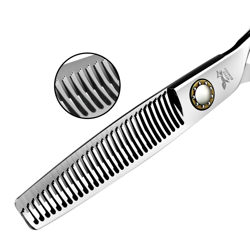 Billig KUMIHO Japanischen haar schere friseur schere mit großen lager schraube haar schneiden und ausdünnung schere heißer