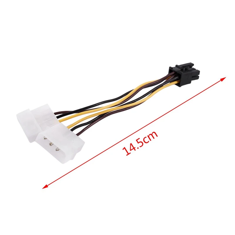 Двойной 4-контактный молекс IDE/SATA 6 Pin PCI-E графическая карта Мощность соединительный кабель с разъемом кабеля адаптера