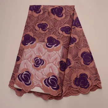 

Hot Sale Guipure Nigerian Lace Fabrics High Quality African Net Lace Fabric With Stones French Lace Fabric For Wedding Clothes