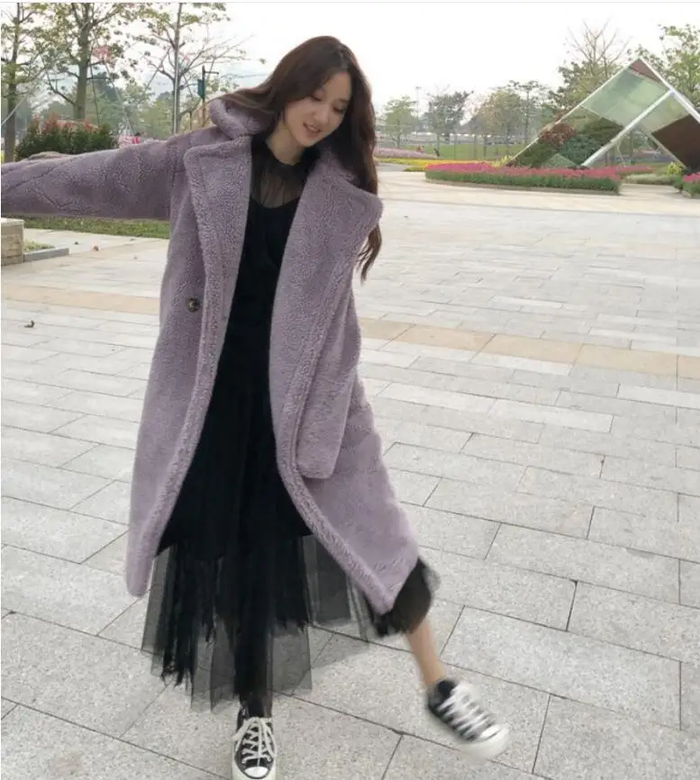 New Teddy Coat Faux Fur Long Coat Lamb Fur Coat 10 Colour Thick Coat Warm Coat for Women free of Charge