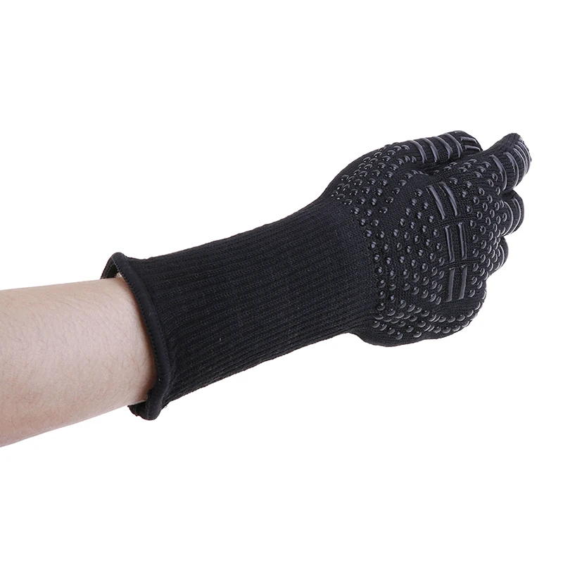 1pcs BBQ Gloves 300-500Centigrade Extreme Heat Resistant Safety Gloves