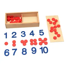 Jouets en bois pour enfants, jouet d'arithmétique, compteur de nombres, puces, éducation préscolaire, aide à l'enseignement des mathématiques
