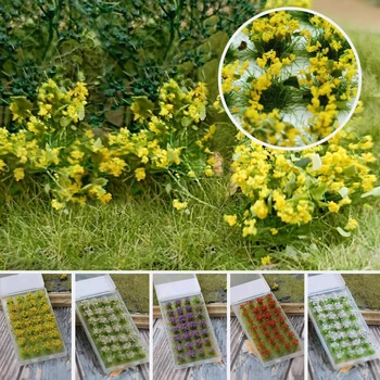 

Grass Tufts Building Layout Sand Table Flower DIY Miniature Garden Decor Durable Static Scenery Model Landscape