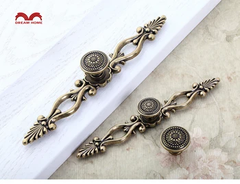 European Bronze Furniture Hardware Handle Kitchen Cabinets Small Door Knob Pull Drawer Wardrobe Cupboard Shoe Closet Pull Handle