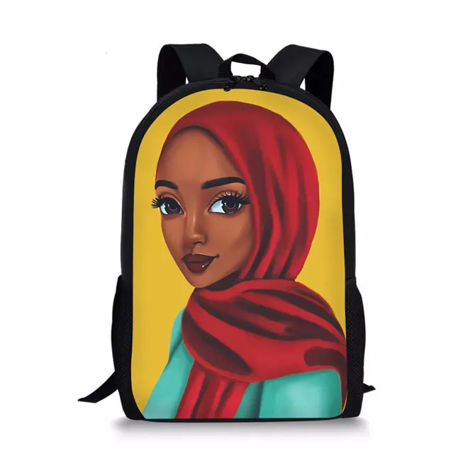 WHEREISART Melanin Poppin черные школьные сумки для девочек-подростков женский рюкзак для путешествий сумка для девочек Прямая мочилы Feminina - Цвет: YQ4102C