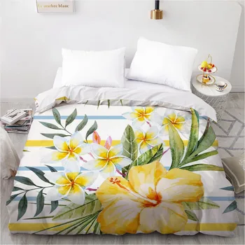 

3D Duvet Cover Custom 140x200 200x200 Comforter/Quilt/Blanket case Twin Full Queen Bedding For Wedding Floral Microfiber