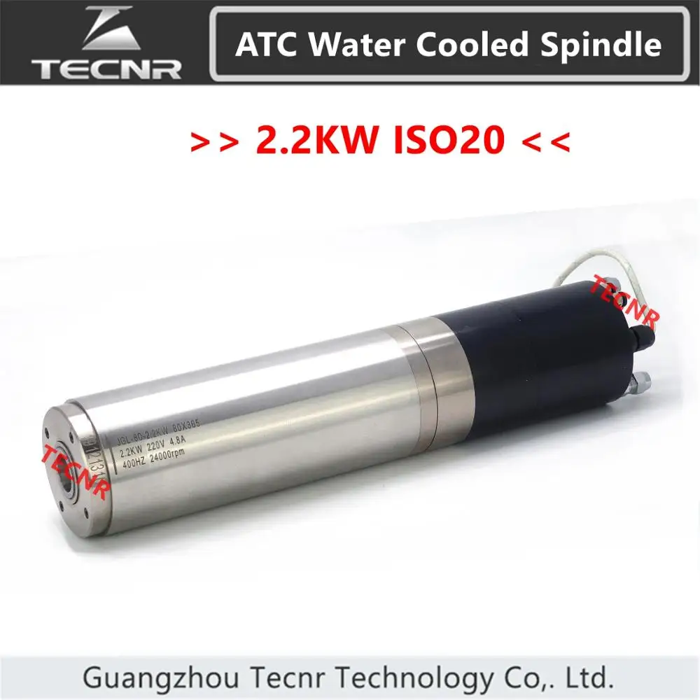 Электродвигатель шпинделя с водяным охлаждением, 2,2 квт, диаметр 220 в, 80 мм Электродвигатель шпинделя с водяным охлаждением, 2,2 квт, диаметр 220 в, 80 мм