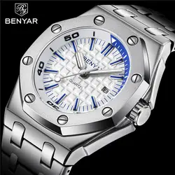 Новый BENYAR Модные мужские наручные часы мужской 2019 лучший бренд класса люкс кварцевые часы для мужчин повседневное непромокаемые