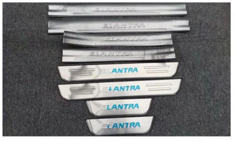 304 stainless steel Plate Door Sill Welcome Pedal Car Styling Accessories (inside + outside) FOR Hyundai Elantra 2012--2015 | Автомобили и