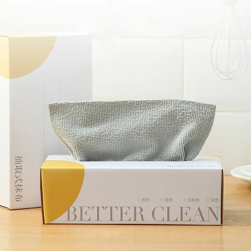 

20pcs Reusable Microfiber Removable Dishcloths Household Soft Disposable Lazy Cleaning Towel For Kitchen Bathroom Supplies