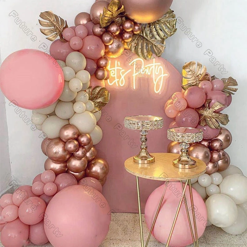 

Wedding Balloon Decoration Dusty Pink Baloon Garland Kit Natural Sand Ballon Arch Birthday Party Accessories Baby Shower Decor