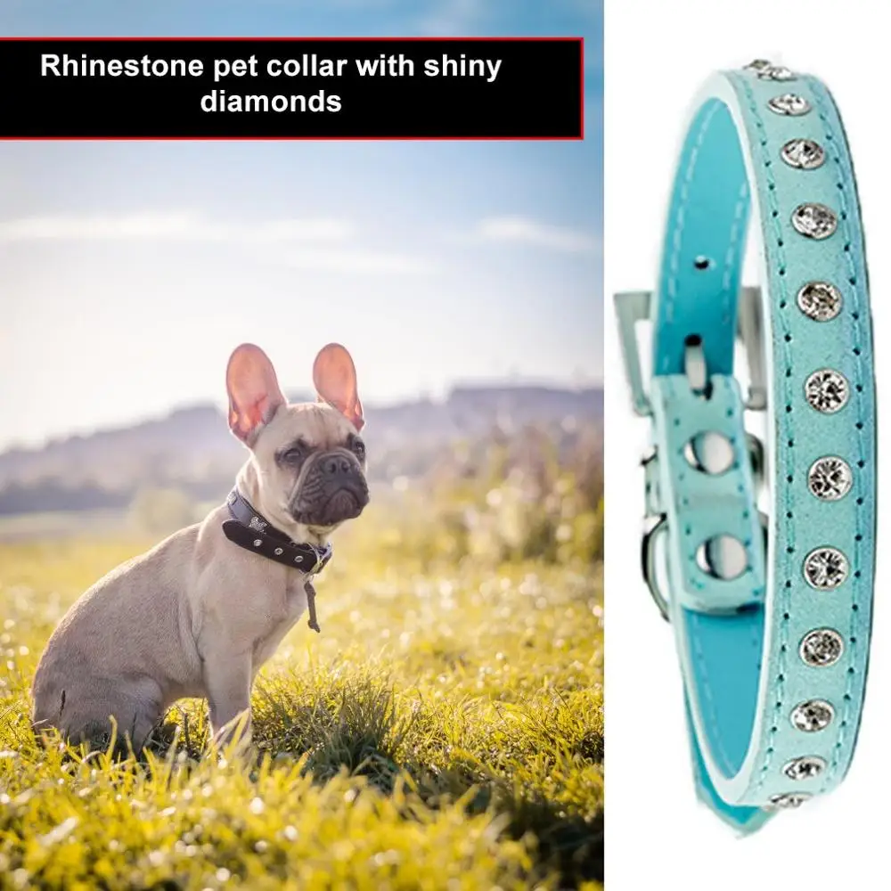 Collar For Small Dogs Puppies Cat Pet Supplies Product Adjustable Collars Crystal Diamond Dog Collar Pet Accessories