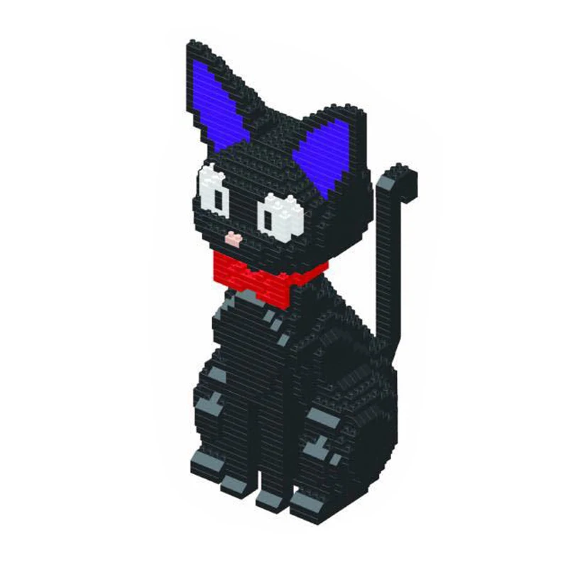 Babu 8806 мультяшный Джиджи Черный кот сидящий животное 3D модель 1780 шт DIY алмазные
