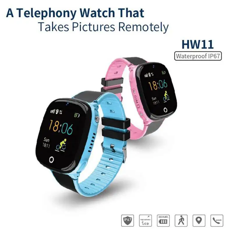  HW11 GPS Sicher Positionierung Kinder Smart Uhr Wasserdichte Armbanduhr Kind Geschenk Kinder Unters