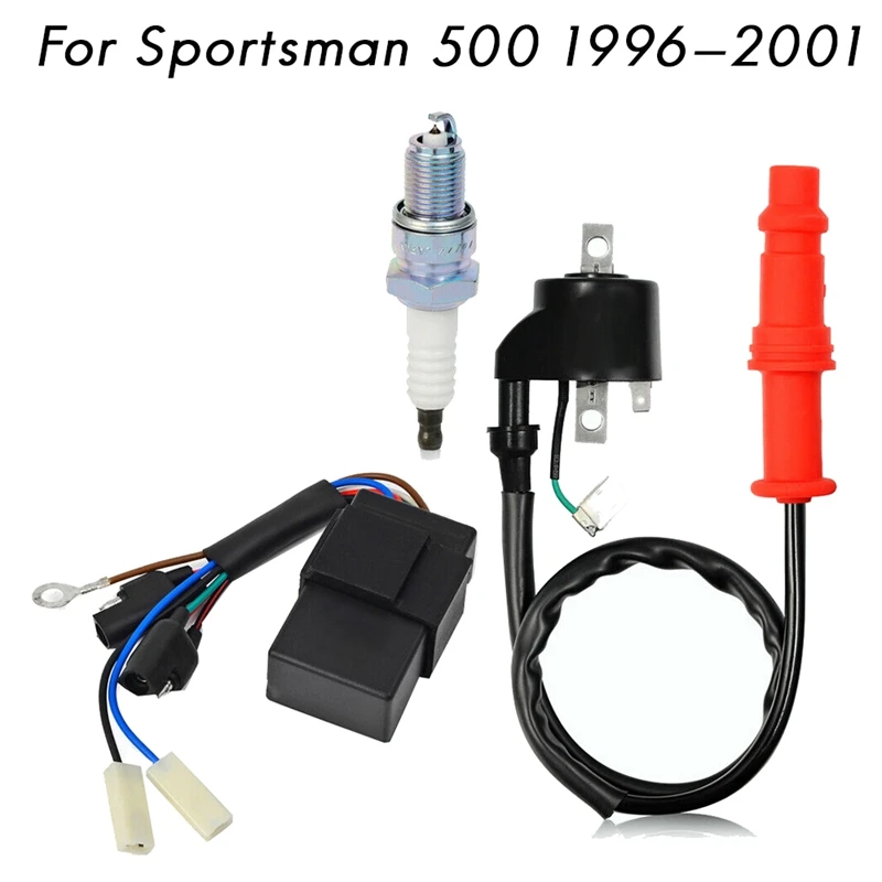 Ignition Coil CDI Box Spark Plug Kit for Polaris Sportsman 500 1996