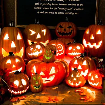 

Home Decor LED Pumpkin Light Creative Halloween Lantern Home Props Pumpkin Bar Horror Party Decoration Festival Supply Lamps