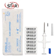 80 шт. 1,25x7/2,12x12/1,4x8 мм ISO11784 ПЭТ микрочип шприц Rfid чип имплантат ветеринарный инжектор животное ID Собака Тег Мини Размер