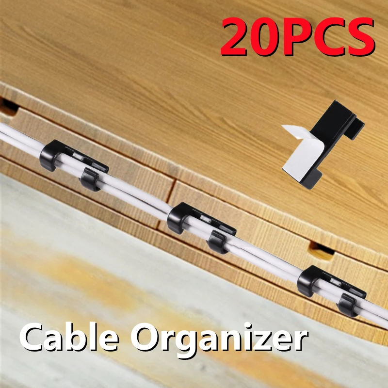 MEUYAG Universal Cable Organizer USB Winder Desktop Tidy Management Clips Wall Wire Manager Data Line Organize | Электроника
