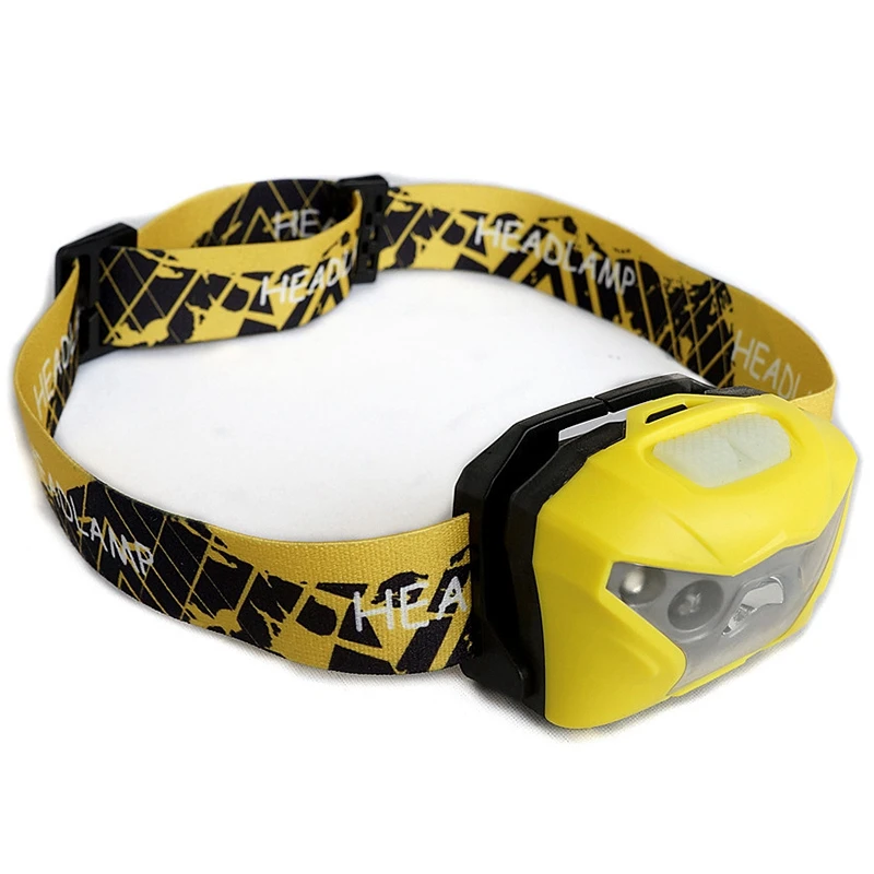 

Rechargeable Led Headlamp Body Motion Sensor Headlight With Red Light Camping Flashlight Head Light Lamp With Usb Yellow