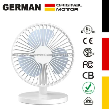 

Table Fan Super Quiet 7 Inch Desk Fan,3 Speeds Rechargeable Battery Powered USB Fan for Office,Home,Travel,Camping
