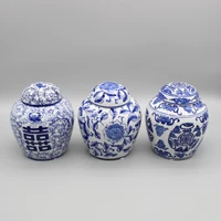 Ceramic pot, blue and white ceramics, table accessory, home decoration 2