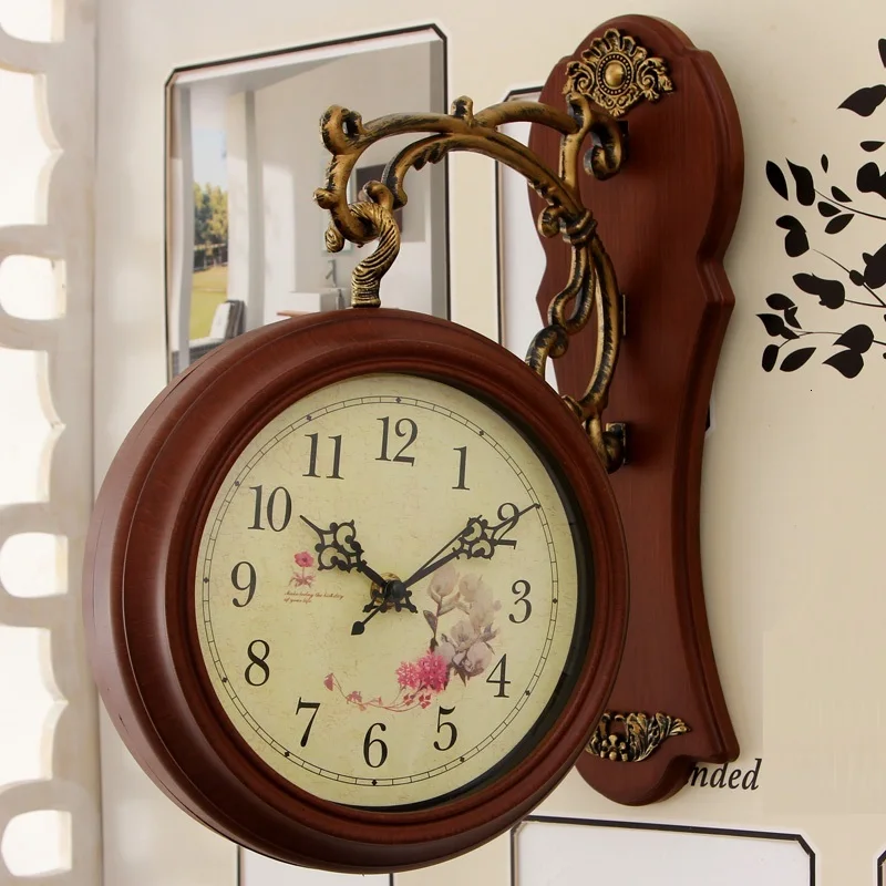 Version U Современный Klokken Wandklokken потертый шик домашний декор Horloge Murale Grande Tail De Klok Pared Reloj Saat Duvar Saati настенные часы - Цвет: Version U