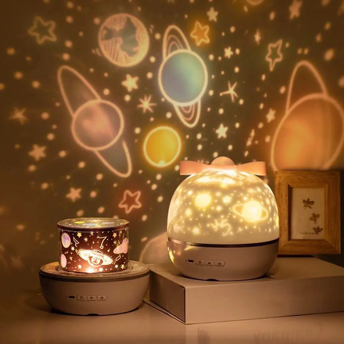 

Colorful Universe Starry Sky Rotate LED Lamp Star Lights With Remote Control Music Magic Projector Night Light For Birthday Gift
