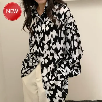 

Shirts For WomenFashion Women Long Sleeve Print Blouse Shirt Ladies OL casual Top Streetwear
