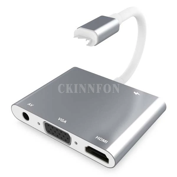 30 шт. HDTV OTG кабель для Lightning HDMI VGA AV аудио Vidio адаптер 8 pin iPhone X Xs Max XR iPad Air Mini iPod| |