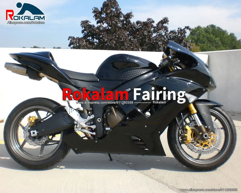 

Кузов подходит для Kawasaki ZX6R Ninja 2005 2006 ZX-6R ZX636 05 06 полностью черный обтекатель для мотоцикла (литьё под давлением)