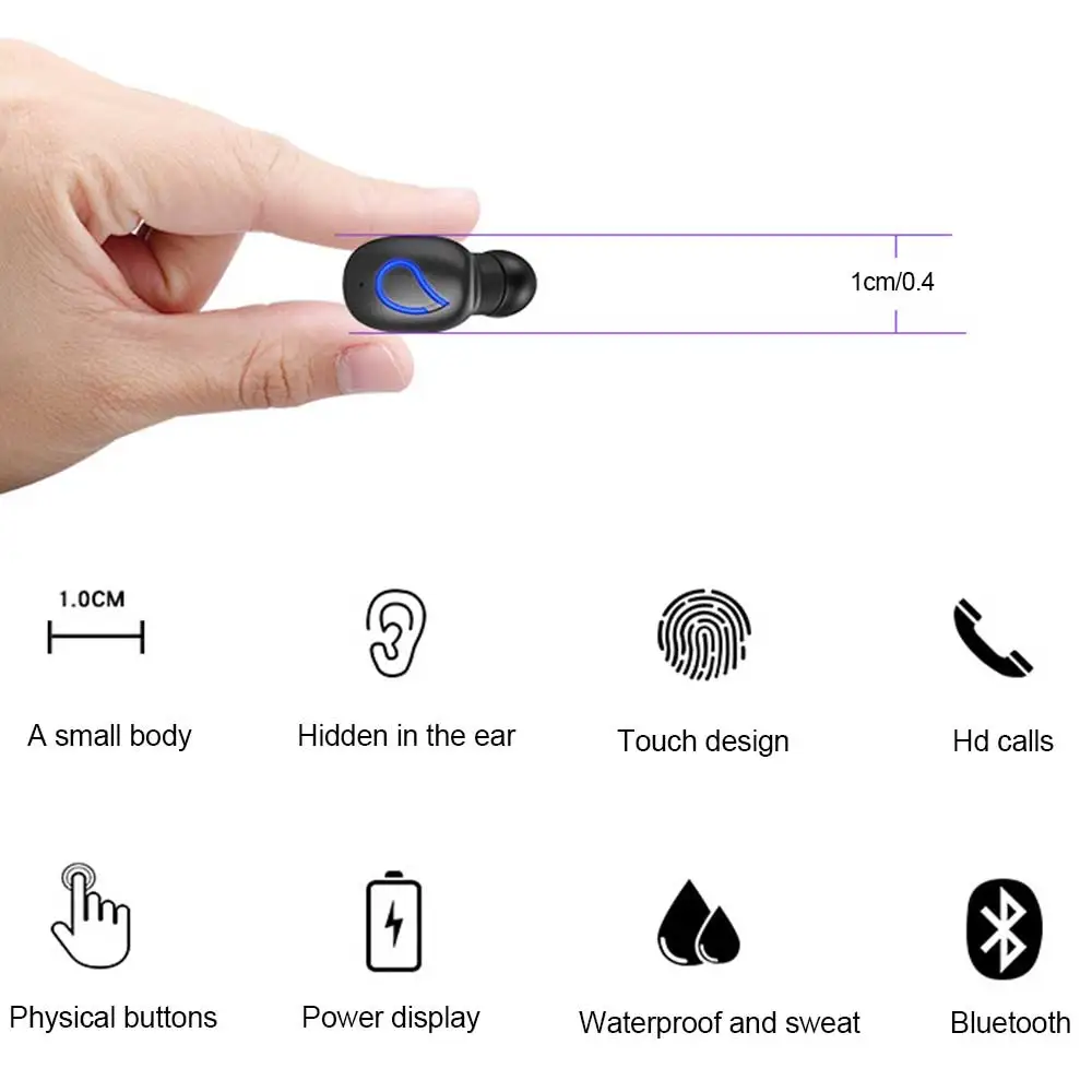 Новые мини i9 Bluetooth наушники водонепроницаемые беспроводные наушники для iphone Apple 6/7/8/PLUS x для Xiaomi для samsung