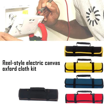 

Multifunction Folding Waterproof Storage Hand Tool Bag Oxford Canvas Wrench Bag Tool Roll Storage Pocket Tools