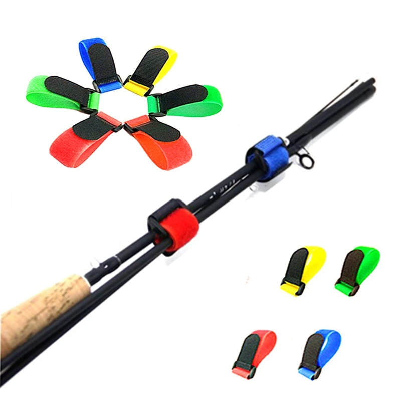 

Ocean Beach Fishing Rod Tie Holder Strap Fastener For Boating River Stream Fishing Pole Wrap Band Holder Reusable Fishing Tool