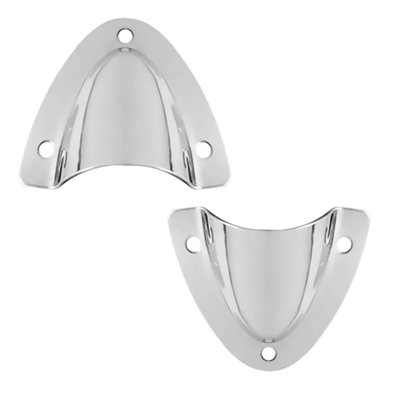 2 Pcs Boat Marine Stainless Steel 43mm Clam Shell Vent / Wire Cable Cover front panel cover case housing shell w horn flex cable knobs for motorola xir p8668i p8660i gp338d dgp8550 dp4800e radio