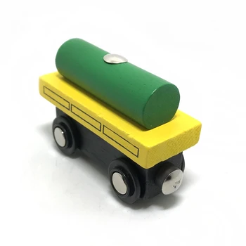 

EDWONE wooden magnetic train for wooden tracks can be connected to the train variety wooden train Prairie carriage