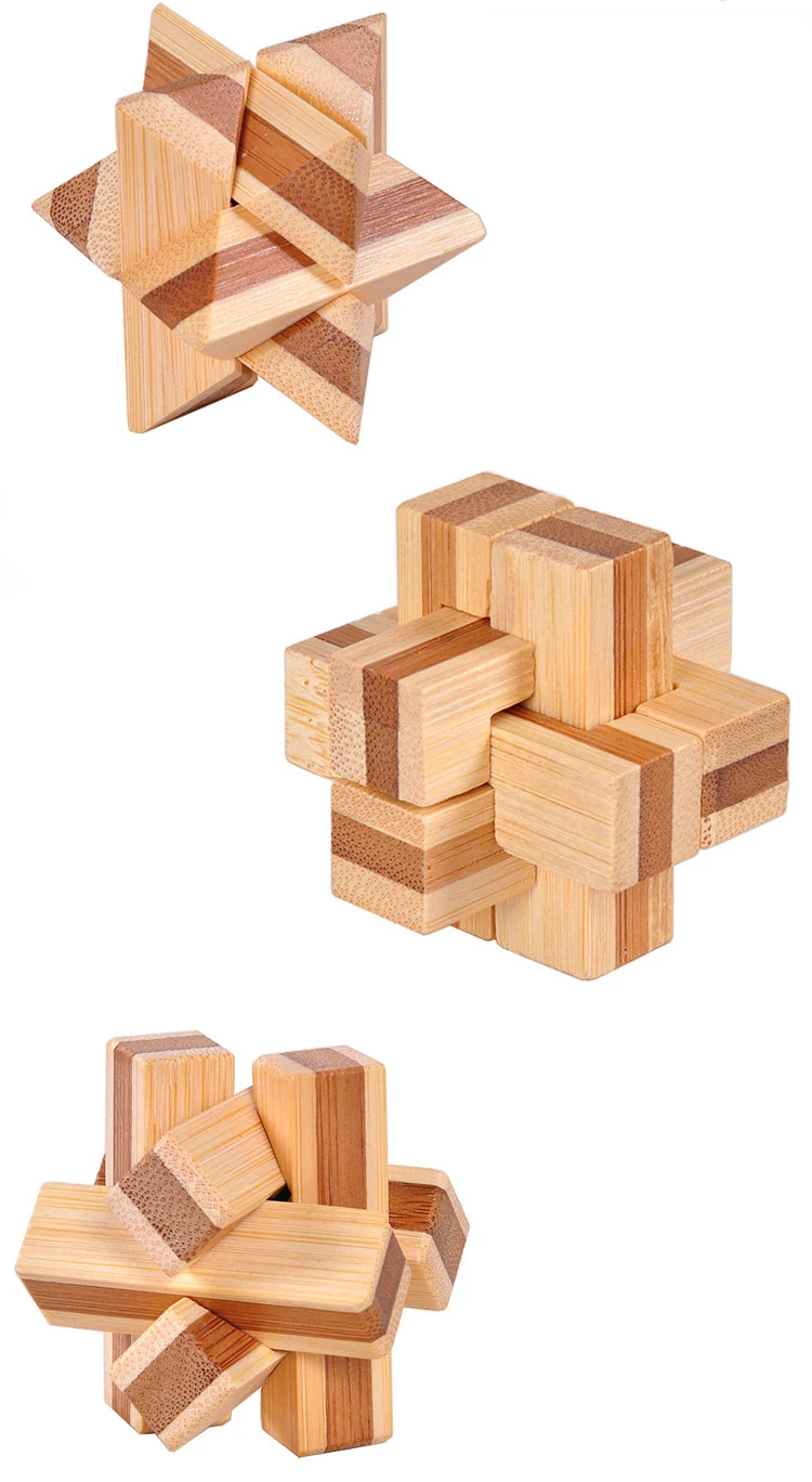 Набор из 9 шт. знак IQ головоломка Kong Ming замок 3D деревянные блокировка заусенцев паззлы игра игрушка бамбук маленький для взрослых детей JM330