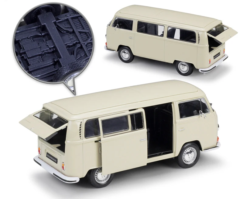 WELLY литая в масштабе 1:24 Игрушечная машина 1972 Volkswagen T2 модель автобуса симулятор