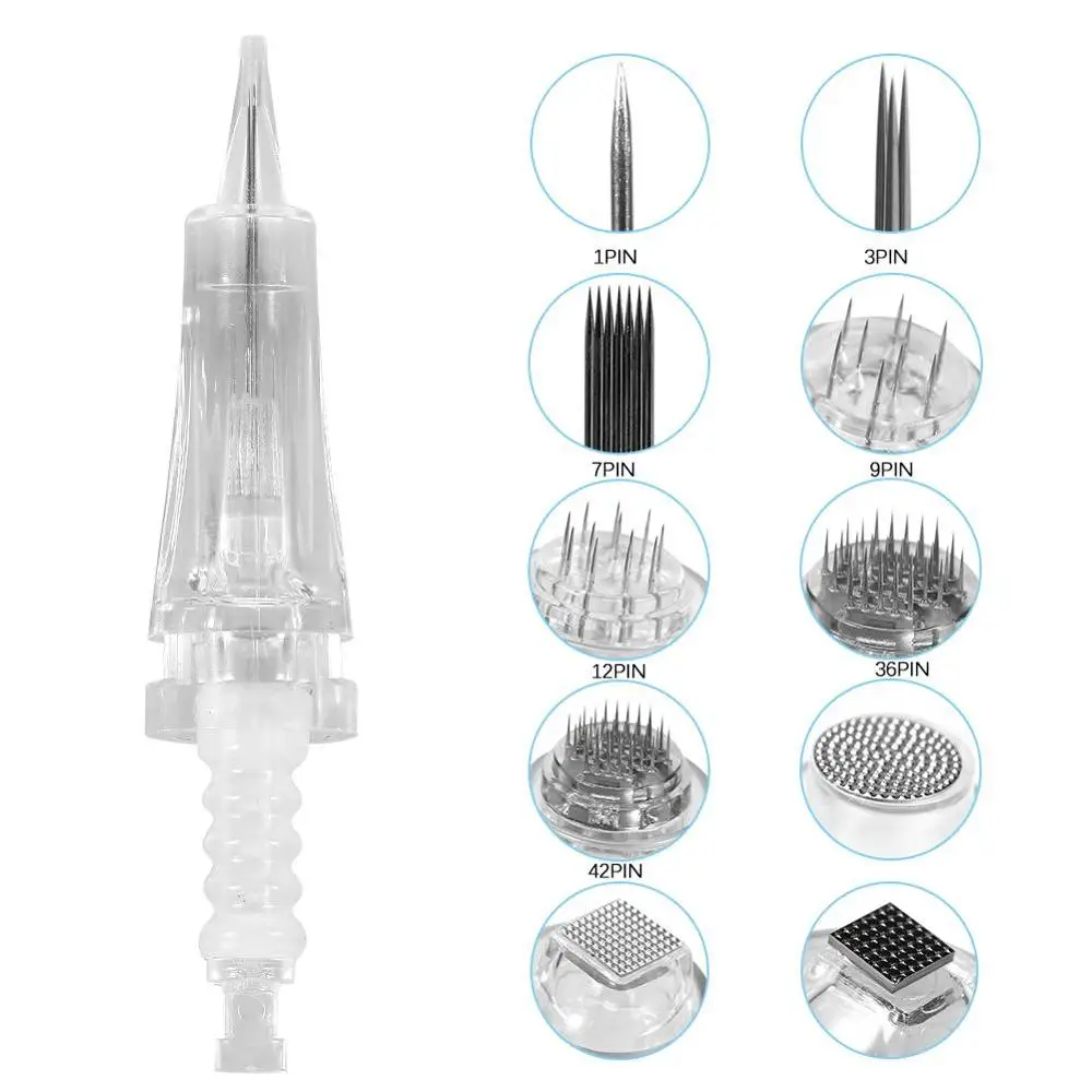 10 шт. Сменные винтовые картриджи для тату-ручки микро иглы 7 pin/12 pin/36 pin/nano Micro Nano Иглы для татуировки