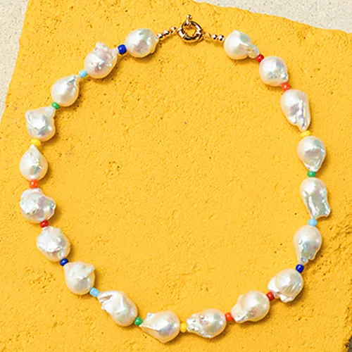 Necklace 1 Bonzer барокко жемчужное ожерелье богемная огранка ювелирное изделие 4A Жемчужное Ожерелье De Moda женское Высокое качество Bijoux колье Новинка - Окраска металла: Necklace 1