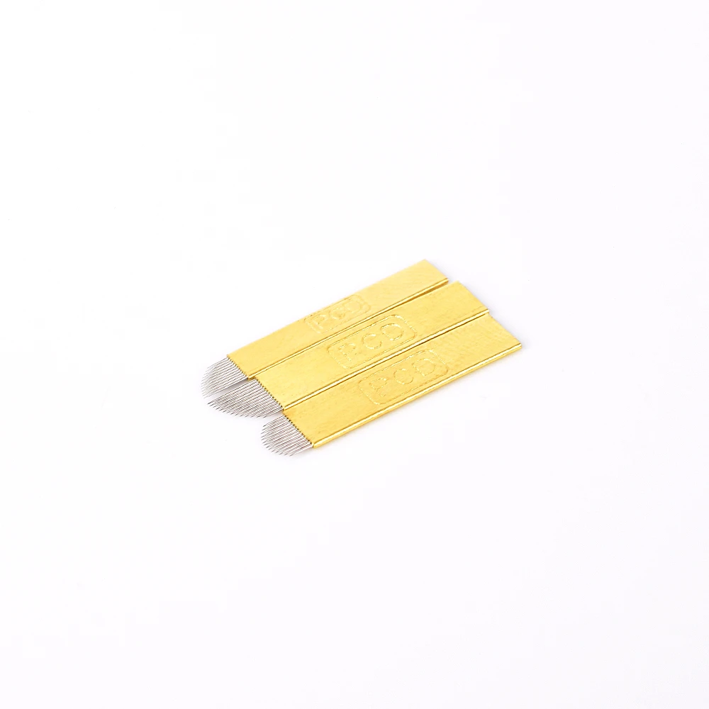 50 шт. резец сверхтвердый PCD 12/14/19 Pin Wenkbrauw иглы для татуажа мануального татуажа бровей, Naalden Voor 3D Borduurwerk Handleiding ручка для тату