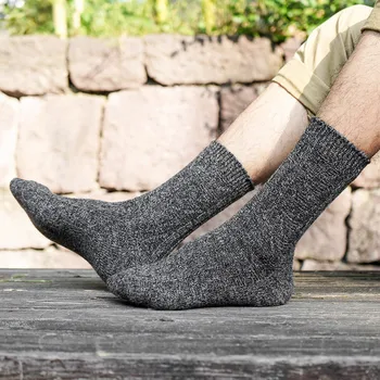 

Winter new men thick solid color wool socks fashion thick warm cotton terry socks