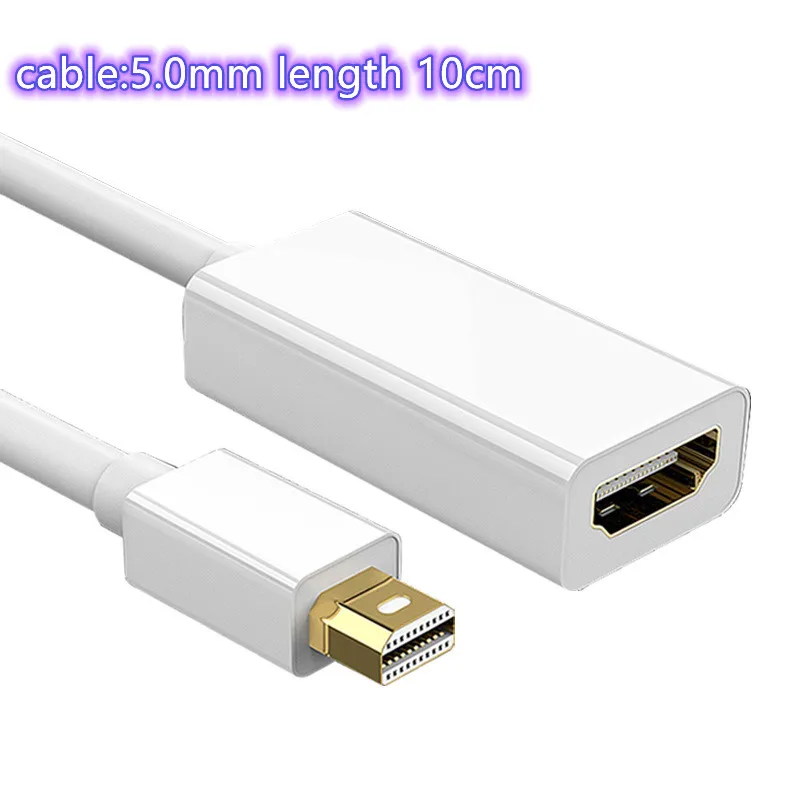 

10PCS/LOT Mini Display Port DP to HDMI-compatible Female Adapter Cable For Macbook Mac Retina Air Pro