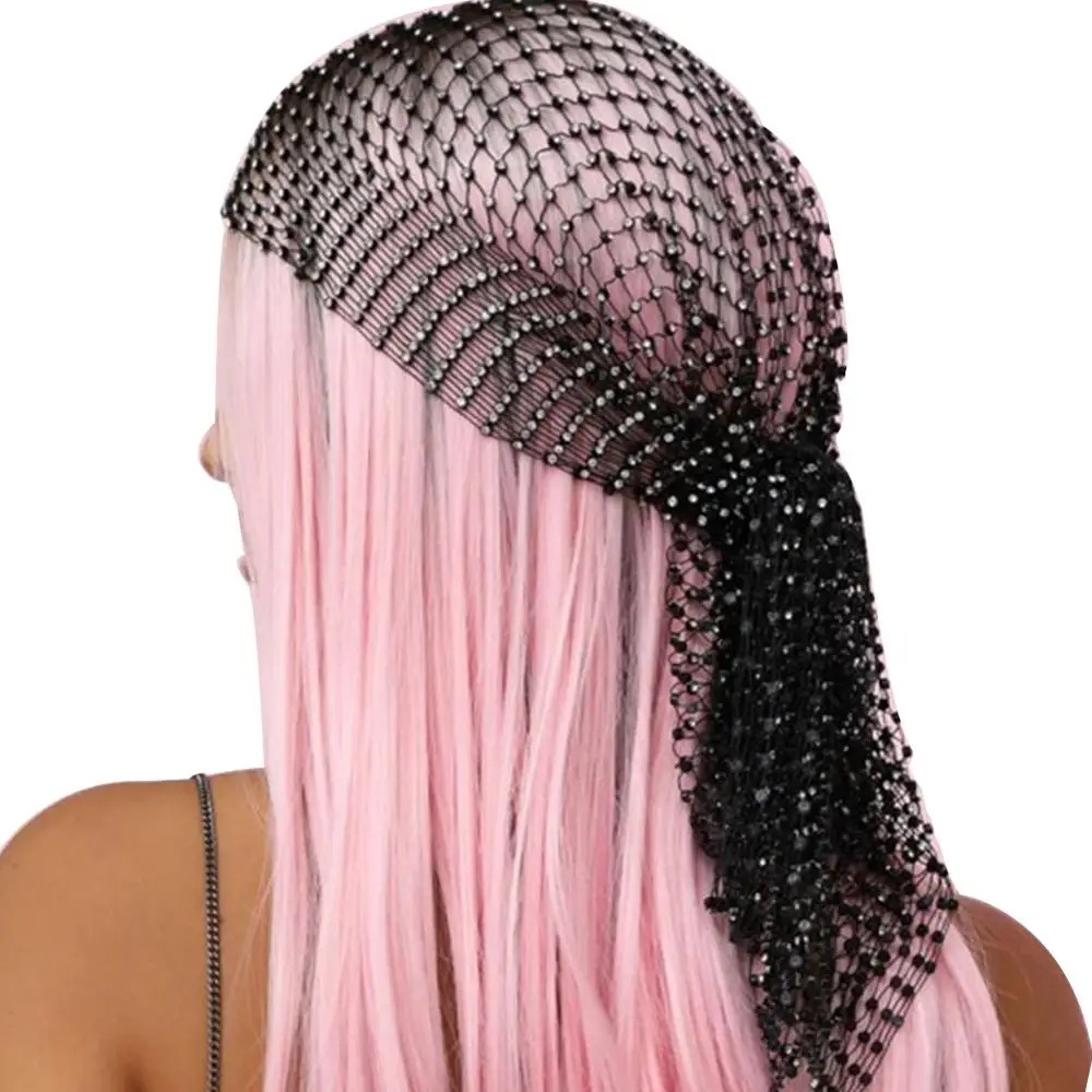 Stonefans Crystal Net Head Wrap Scarf For Women Mesh Hair Accessories Bling  New Fashion Rhinestone Headpiece Turban Hat Cap - Hair Jewelry - AliExpress