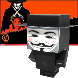 3D Бумажная мини-модель без клея V Vendetta, Оригами ручной работы, бумажная фигурка из фильма, куб «сделай сам» для детей и взрослых, ремесленные игрушки