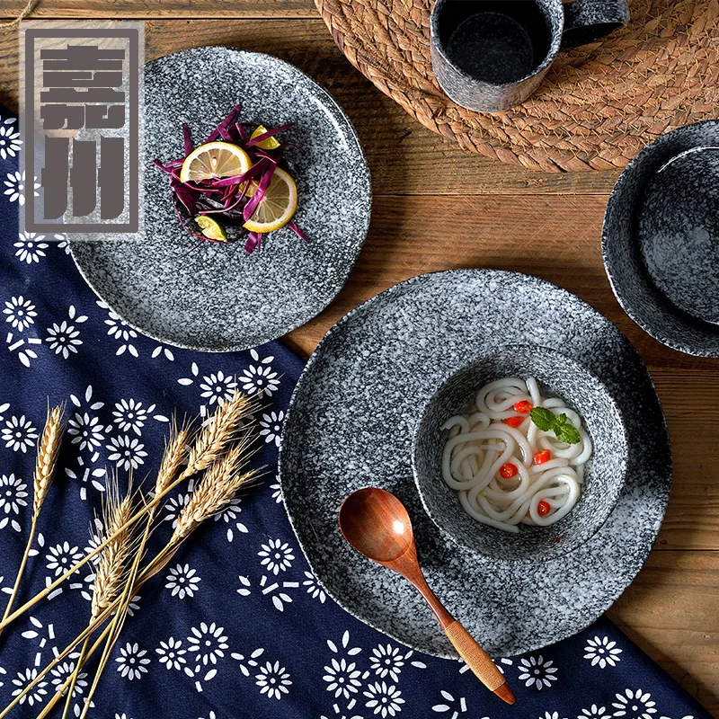 

FANTERCY Tableware Dinner Nordic European Western Restaurant Dish Ceramic Plate Set Porcelain Bowls Dishes and Plates Sets